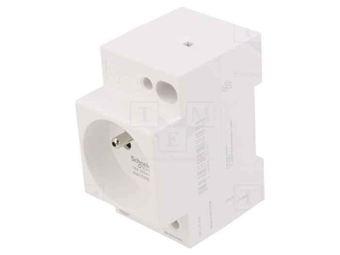 Soclu tip E 250VAC 16A pentru șină DIN
