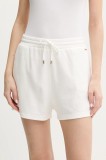 Melissa Odabash pantaloni scurți femei, culoarea alb, uni, high waist, Laura