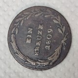 Eroare fara litera R ( kreuze ) EIN KREUZER 1809 , raruta