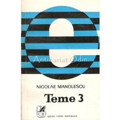 Teme 3 - Nicolae Manolescu