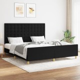 VidaXL Cadru de pat fără saltea, negru, 160x200 cm, textil 3125391