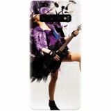 Husa silicon pentru Samsung Galaxy S10, Rock Music Girl