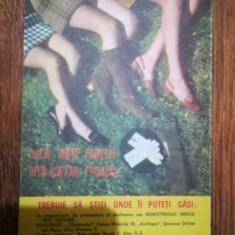 1970 Reclama Magazine pantofi comunism moda incaltaminte industrie 19x12,5