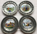Set - Farfurii - port. Bavaria - zinc + por?elan - 4 Anotimpuri