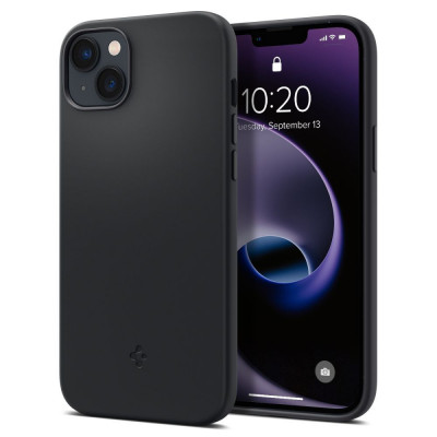 Husa Spigen Silicone Fit Mag MagSafe pentru Apple iPhone 14 Plus/15 Plus Negru foto