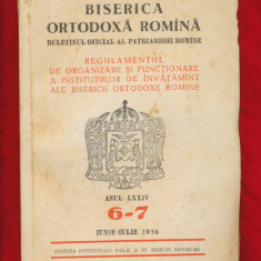 Regulamentul de org. si functionare a institutiilor de invatamant ale BOR - 1956