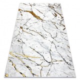 Covor ALLURE 1963 Marmură - Structural, elegant, glamour alb / aur , 80x200 cm
