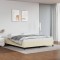 vidaXL Cadru de pat, crem, 160x200 cm, piele ecologică 347259