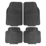 Covorase auto universale PVC negre CM-01 AMiO, set 4 piese, suprafata antiderapanta, pentru majoritatea modelelor de autoturisme, 70 x 42 cm fata,