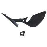 Grila bara fata Peugeot 308, 03.2021-, partea stanga, cu 1 gaura senzor parcare; negru, texturat,