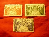 Serie Algeria 1949 UPU , 3 valori, Nestampilat