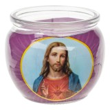 Lumanare decorativa cu aroma de lavanda in recipient de sticla, &Oslash;6.5x7cm, Alba, CMCLASS