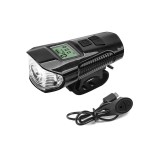 Far bicicleta LED , cu ecran lcd ,kilometraj digital ,4 pozitii de flashlight, incercari usp