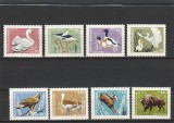 ROMANIA 1968 LP 689 FAUNA DIN REZERVATIILE NATURALE SERIE MNH NESTAMPILATA