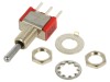 Comutator basculant TE Connectivity 1-1825137-6 ON-OFF-ON 3 pini SP3T THT PCB Argintat