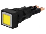 Comutator Acționat Prin Apăsare 16mm Galben