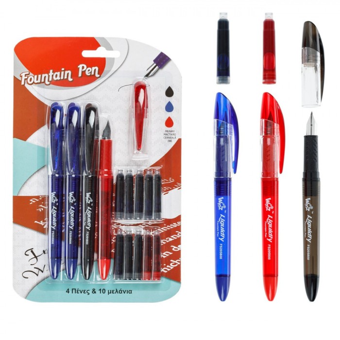 Set Stilouri Mercury, Multicolor, 4 Buc, Rezerve Incluse