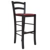 Scaun Paesana bar - cadru wenge - imitatie piele bordo - 21902