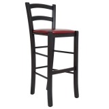 Scaun Paesana bar - cadru wenge - imitatie piele bordo - 21902
