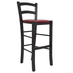 Scaun Paesana bar - cadru wenge - imitatie piele bordo - 21902