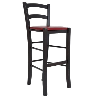 Scaun Paesana bar - cadru wenge - imitatie piele bordo - 21902 foto