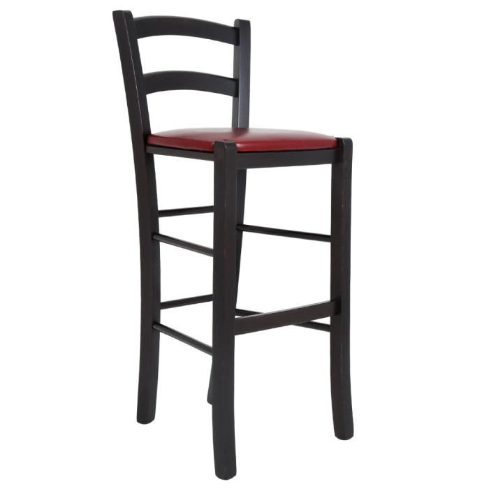 Scaun Paesana bar - cadru wenge - imitatie piele bordo - 21902