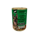 HRANA UMEDA PENTRU CAINI ROKUS CONSERVA LEGUME IN SOS 415GR