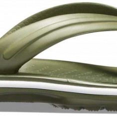 Slapi Crocs Crocband Flip Verde - Army Green/White