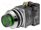 Comutator acţionat prin apăsare 30mm 1 NC NO