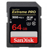 Card de memorie Sandisk Extreme PRO, SDXC, 64GB, Clasa 10, UHS-II U3