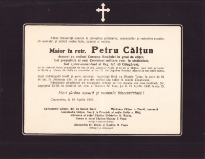 HST A1935 Ferpar maior Petru Călțun Legiunea Rom&amp;acirc;nă din Italia etc foto
