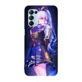 Husa compatibila cu Oppo A72 model Kamisato Ayaka Genshin Impact, Silicon, TPU, Viceversa, Transparent, Carcasa
