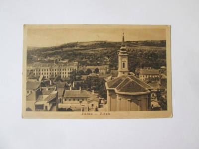 Zalău:Vedere generală,carte postala circulată 1932 foto