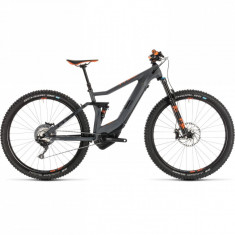 Bicicleta Cube STEREO HYBRID 120 HPC TM 500 KIOX Grey Orange 2019 foto