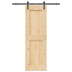 vidaXL Ușă glisantă cu set de feronerie 70x210 cm, lemn masiv de pin foto