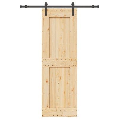 vidaXL Ușă glisantă cu set de feronerie 70x210 cm, lemn masiv de pin foto