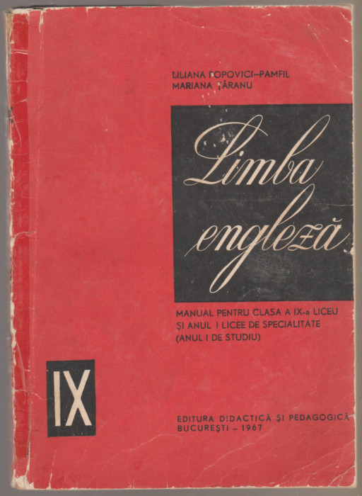 Limba engleza - Manual pentru clasa a IX-a