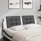 Perna Tablie Pat 160cm Neagra/Alba Piele Ecologica Umplutura Spuma Fixare Banda Aderiva Design Modern