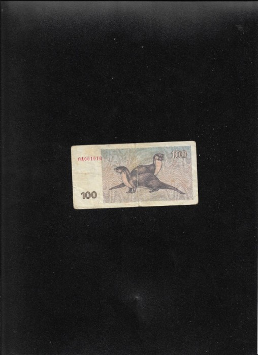 Rar! Lituania 100 talonas 1992 seria001016