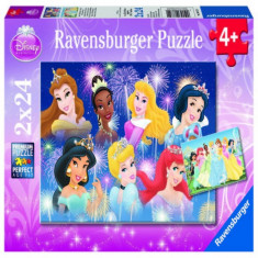 PUZZLE PRINTESELE DISNEY, 2x24 PIESE foto