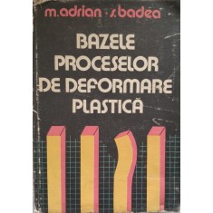 Bazele Proceselor De Deformare Plastica - M.adrian S.badea , E867