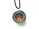 colier sticla cu mana hamsa 37411