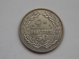 50 PIASTRES 1952 LIBAN-argint