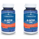 Pachet 5-HTP 100 60cps+60cps (50% reducere la al doilea produs)