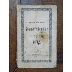 Calendar de buzunar pe anul 1872, Sibiu