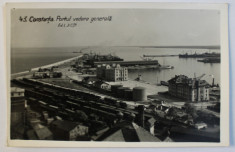 CONSTANTA - PORTUL VEDERE GENERALA , CARTE POSTALA ILUSTRATA , PE FATA ARE MENTIUNEA &amp;#039; ED. L.D. C-ta 43 &amp;#039;, MONOCROMA , NECIRCULATA , PERIOADA INTERBE foto