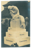 4426 - CARANSEBES, statue, Romania - old postcard CENSOR, real PHOTO - used 1919, Circulata, Printata