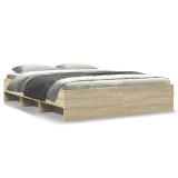 Cumpara ieftin Cadru pat fara saltea stejar sonoma, 160x200 cm, lemn prelucrat