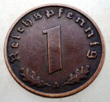 B.028 GERMANIA 1 REICHSPFENNIG 1937 A, Europa, Bronz