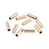 Set 10 terminatii metalice pentru snur, diametru 4 mm, 5 x 17 mm, Auriu rose